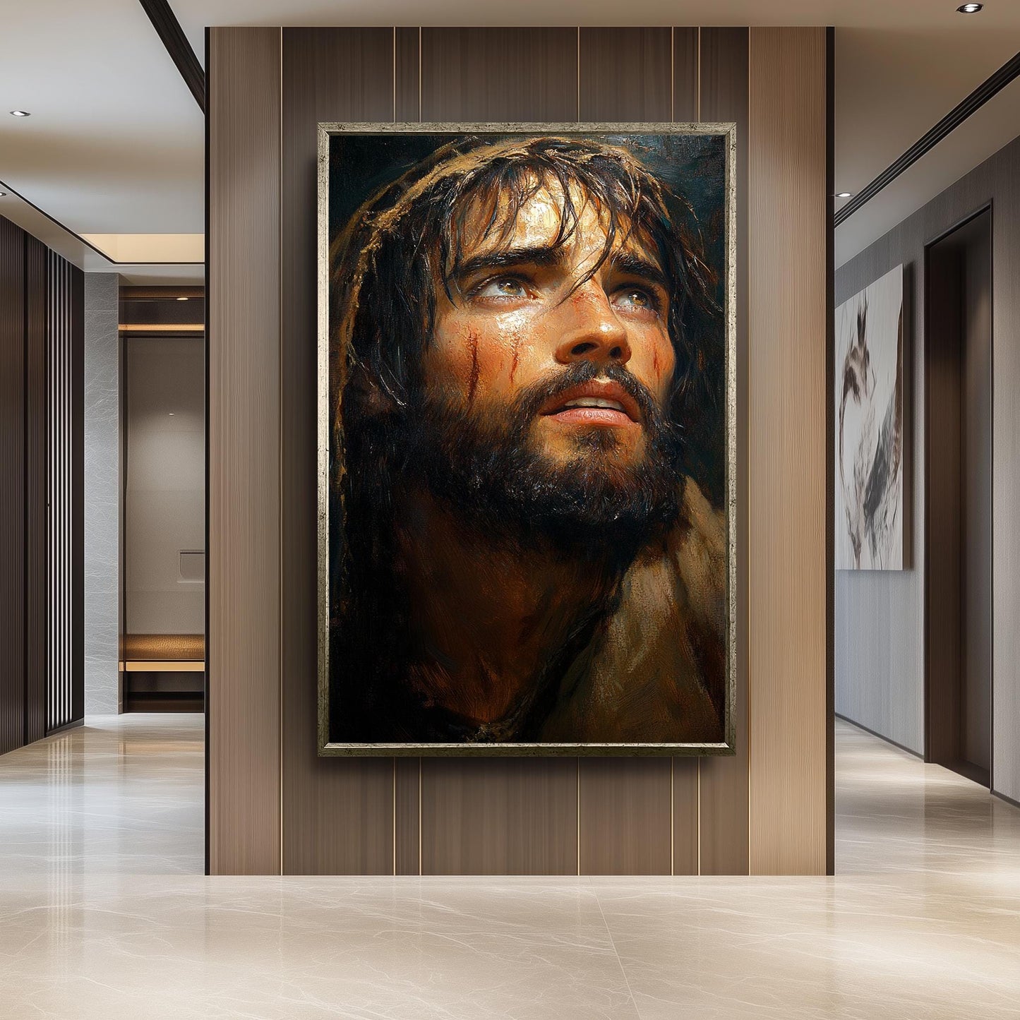 Jesus Christ Passion Painting, Emotional Religious Artwork, Hand Painted Savior Portrait, Christian Wall Art, Faith and Hope Decor