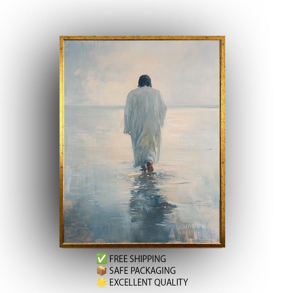 Jesus Walking on Water Print: Impressionist Christian Home Decor