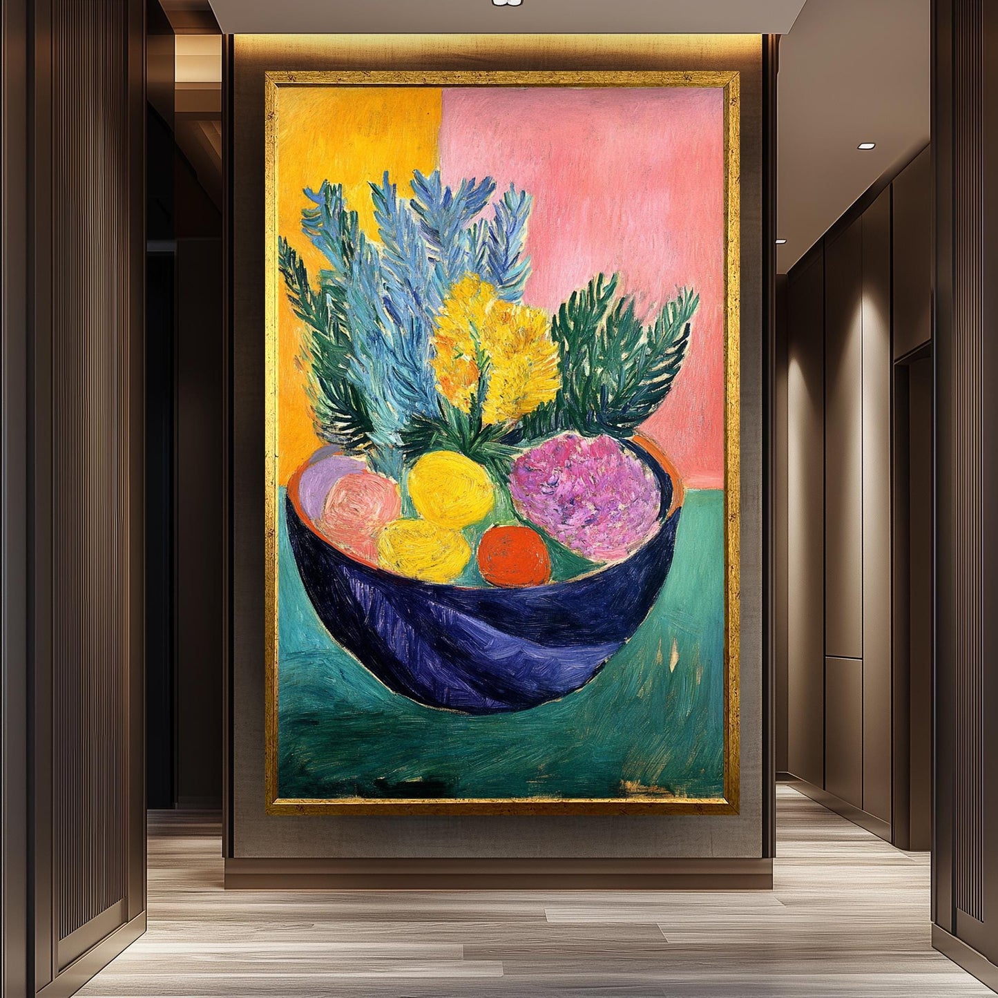 Matisse Inspired Fruit Still Life: Bold Expressionist Kitchen Art