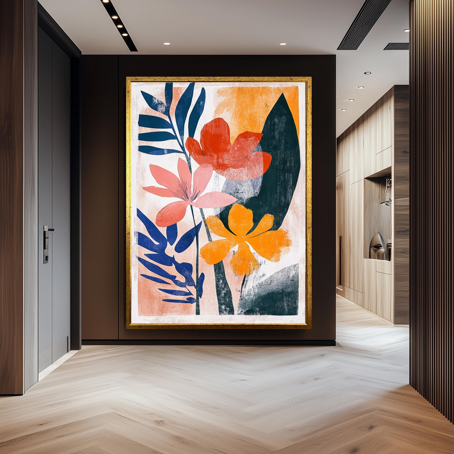 Matisse Inspired Floral Print: Abstract Botanical Wall Art