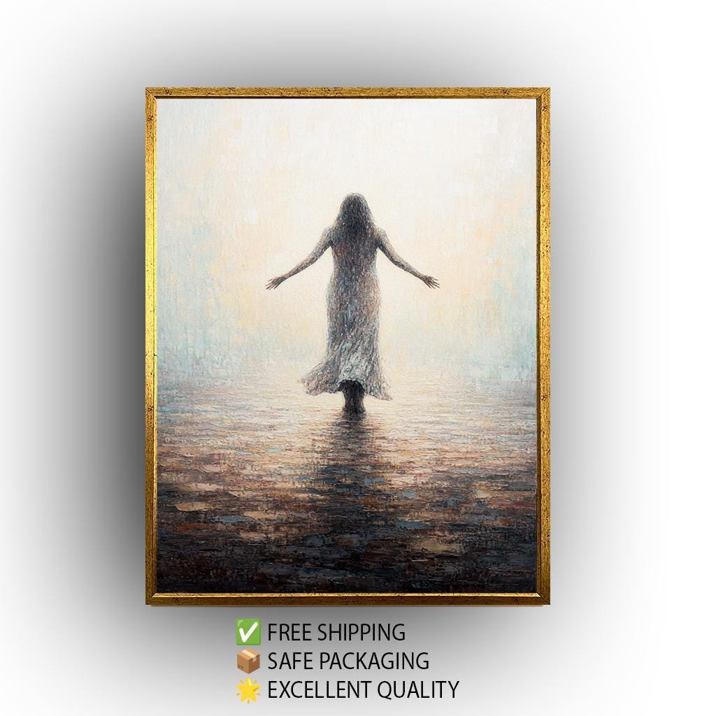 Impressionist Jesus Canvas Art: Abstract Christian Home Decor