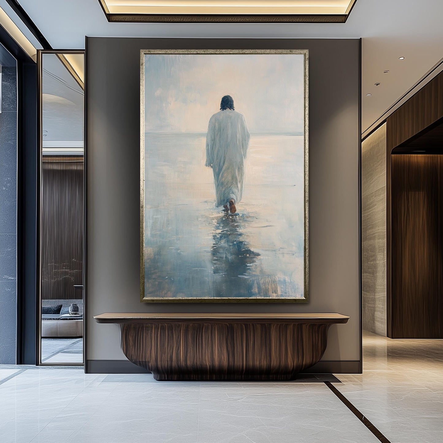 Jesus Walking on Water Print: Impressionist Christian Home Decor