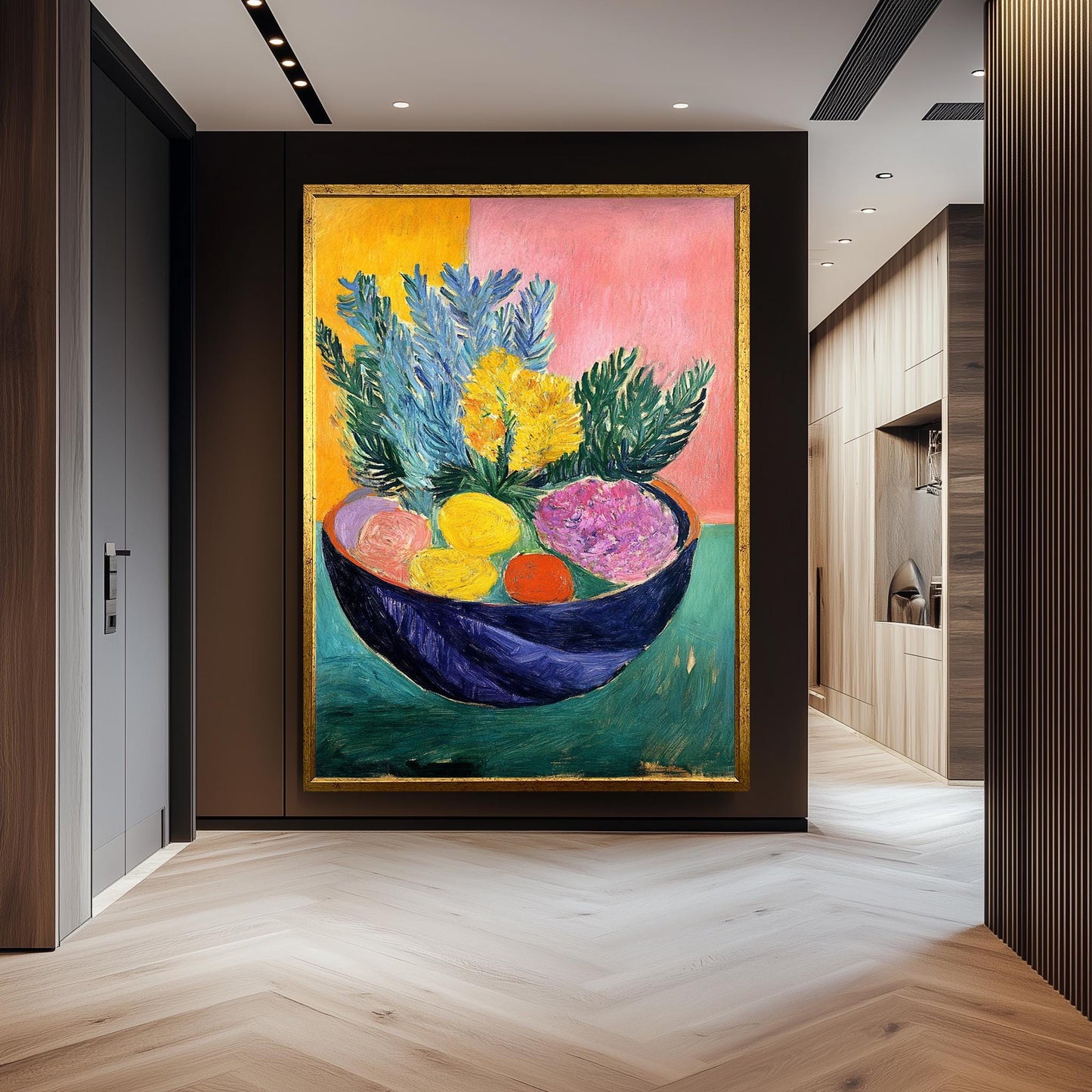 Matisse Inspired Fruit Still Life: Bold Expressionist Kitchen Art