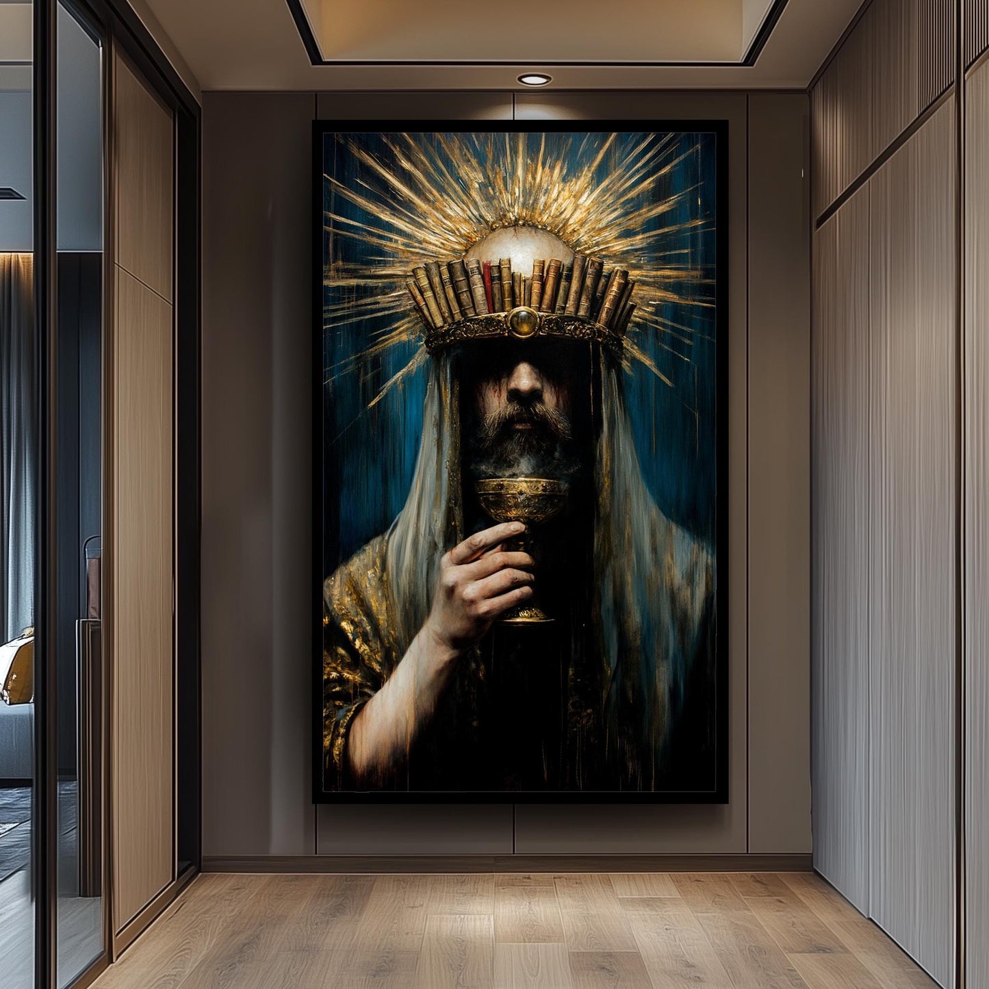 Surreal Gothic Wall Art, Surreal Portrait Art, King Portrait Wall Art , Mysterious Royal Portrait, Royal Portrait Wall Art, King Print