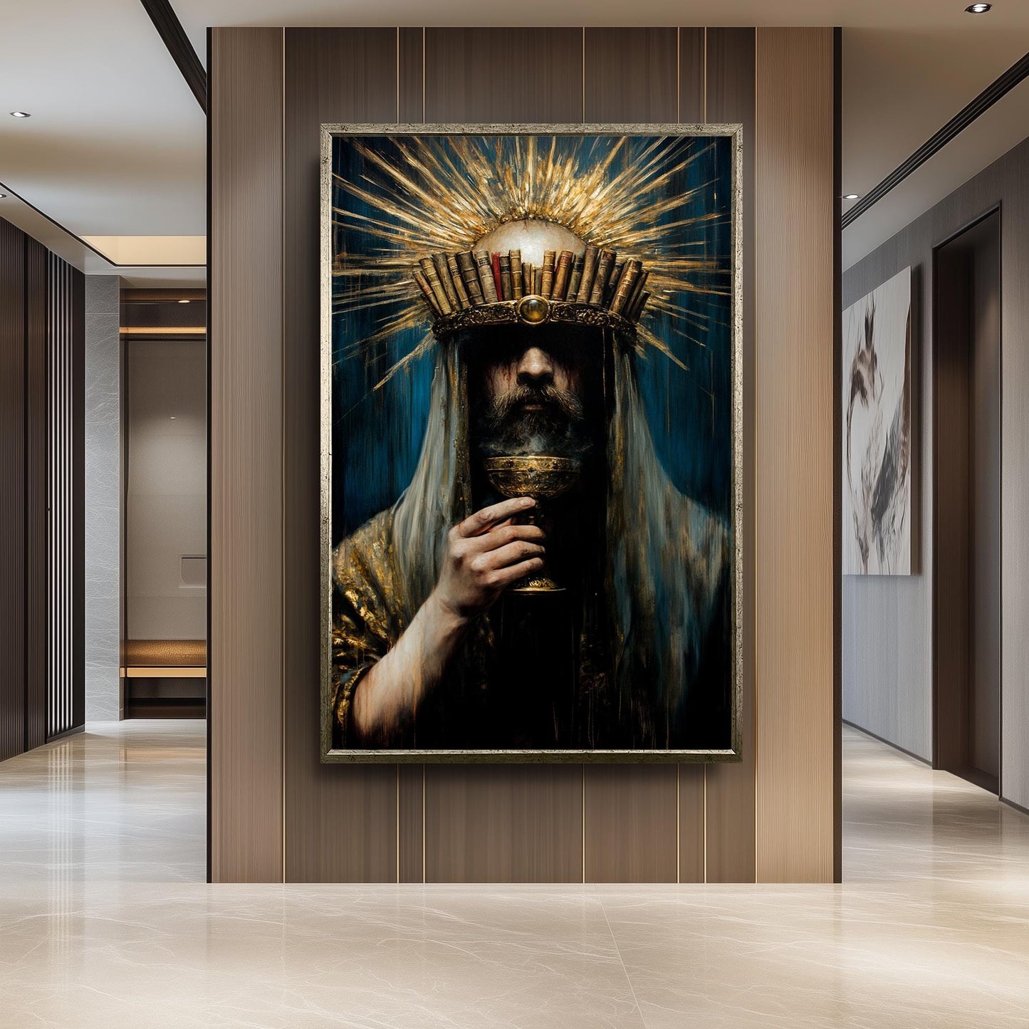 Surreal Gothic Wall Art, Surreal Portrait Art, King Portrait Wall Art , Mysterious Royal Portrait, Royal Portrait Wall Art, King Print