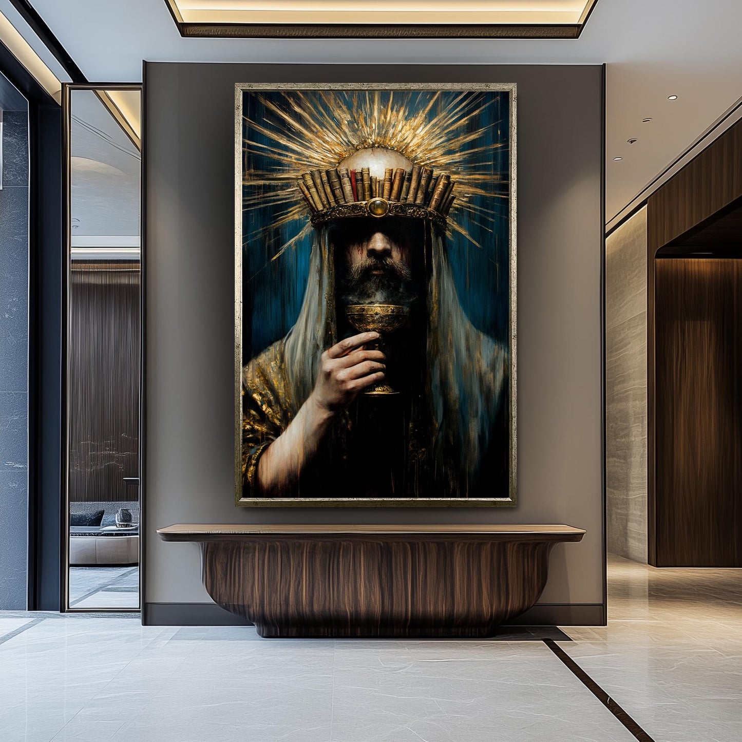 Surreal Gothic Wall Art, Surreal Portrait Art, King Portrait Wall Art , Mysterious Royal Portrait, Royal Portrait Wall Art, King Print
