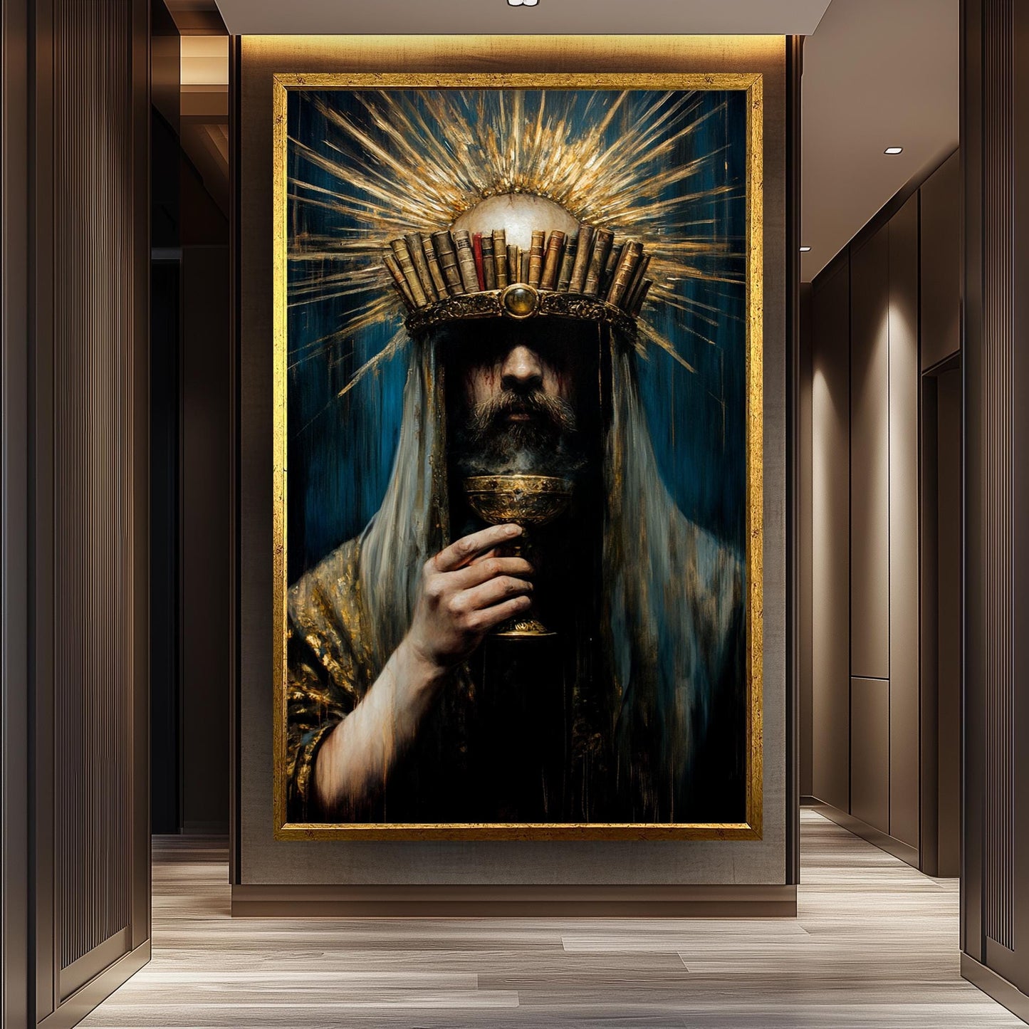 Surreal Gothic Wall Art, Surreal Portrait Art, King Portrait Wall Art , Mysterious Royal Portrait, Royal Portrait Wall Art, King Print