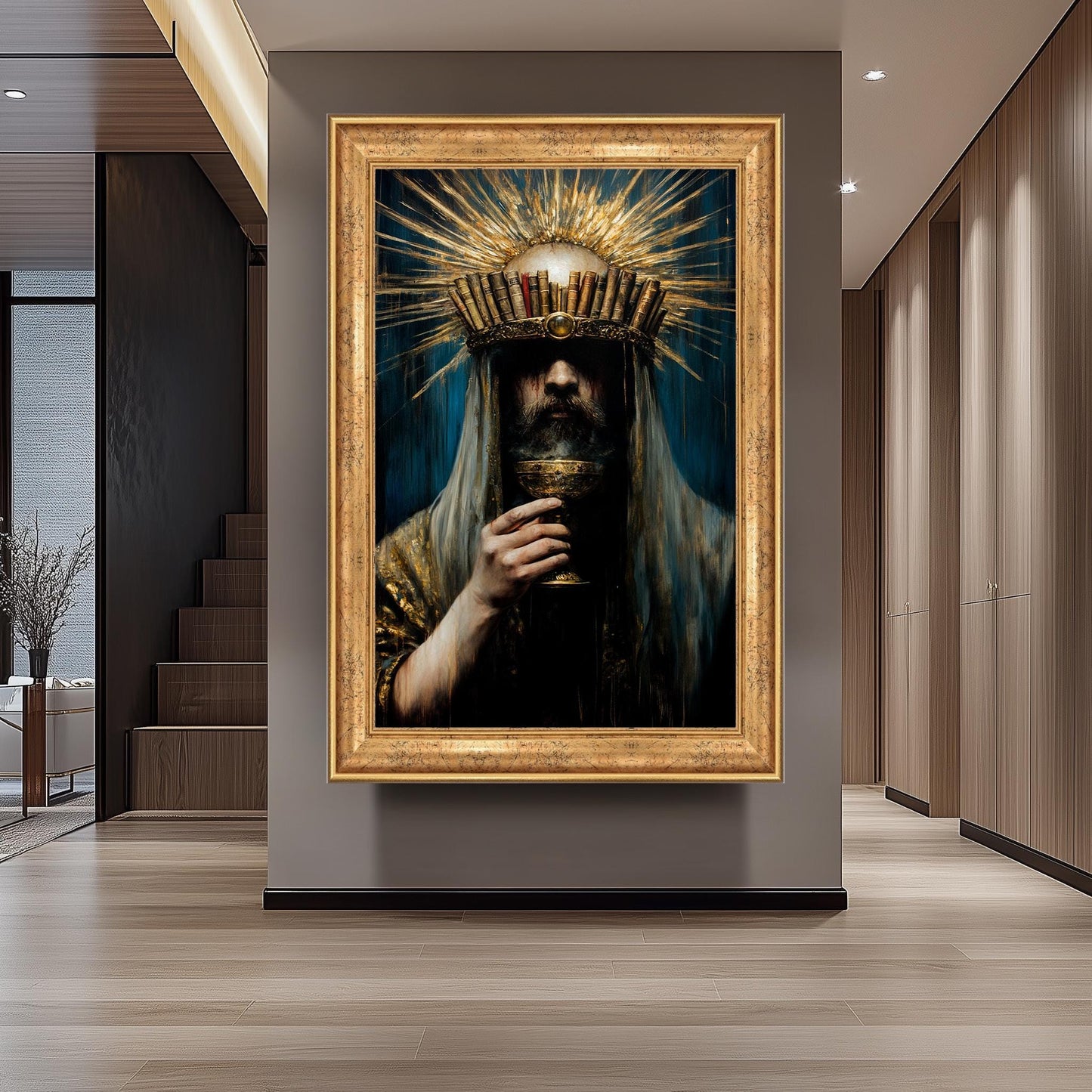 Surreal Gothic Wall Art, Surreal Portrait Art, King Portrait Wall Art , Mysterious Royal Portrait, Royal Portrait Wall Art, King Print