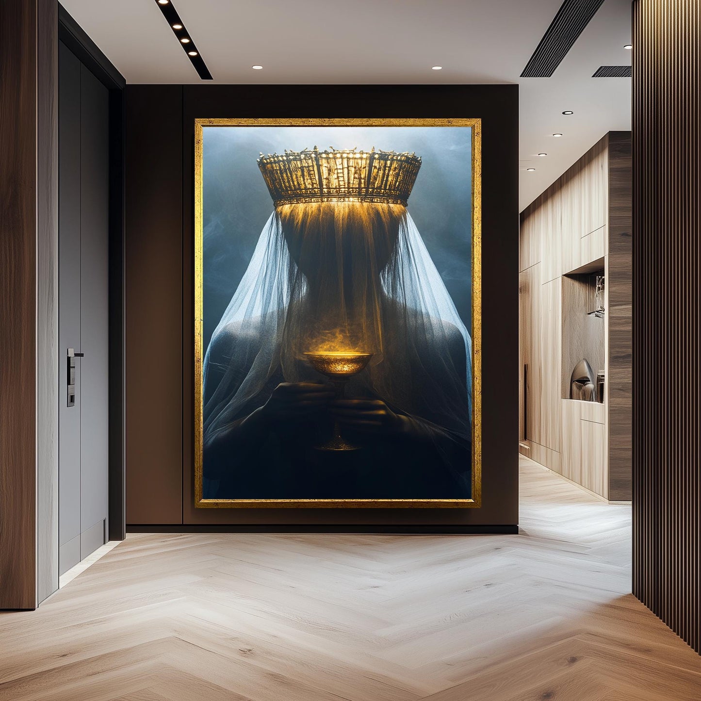 Mystical Gothic Wall Art, Surreal Fantasy Print, Gothic Surreal Wall Art , Mysterious Quenn Royal Portrait, Gothic Wall Decor, Surreal Art