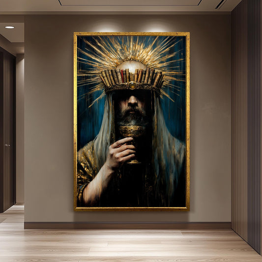 Surreal Gothic Wall Art, Surreal Portrait Art, King Portrait Wall Art , Mysterious Royal Portrait, Royal Portrait Wall Art, King Print