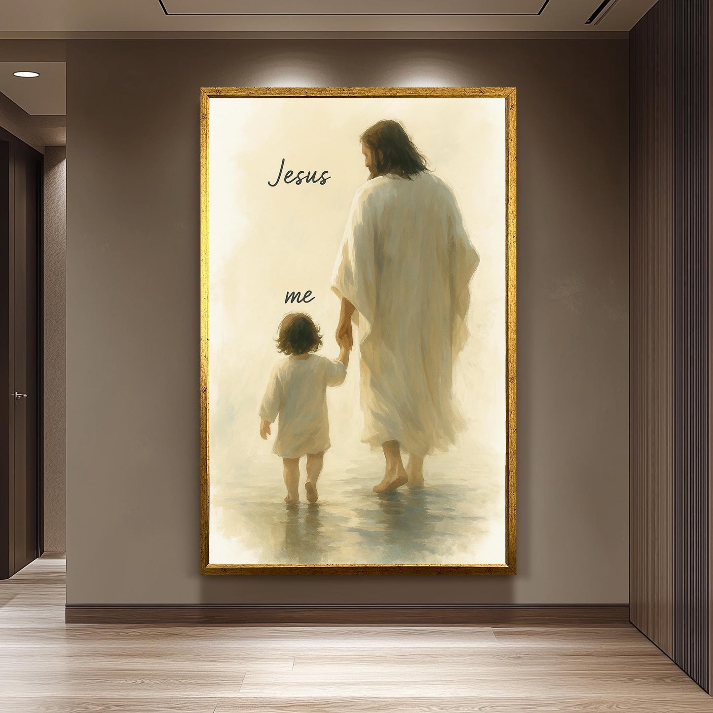 Jesus and Child Canvas Print: Christian Nursery Decor
