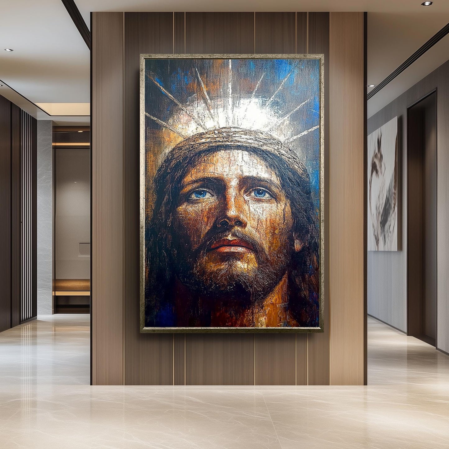 Crown of Thorns Jesus Canvas Painting  Powerful Religious Christian Wall Art for Prayer Room, Spiritual Home Decor or Faithful Gift Idea