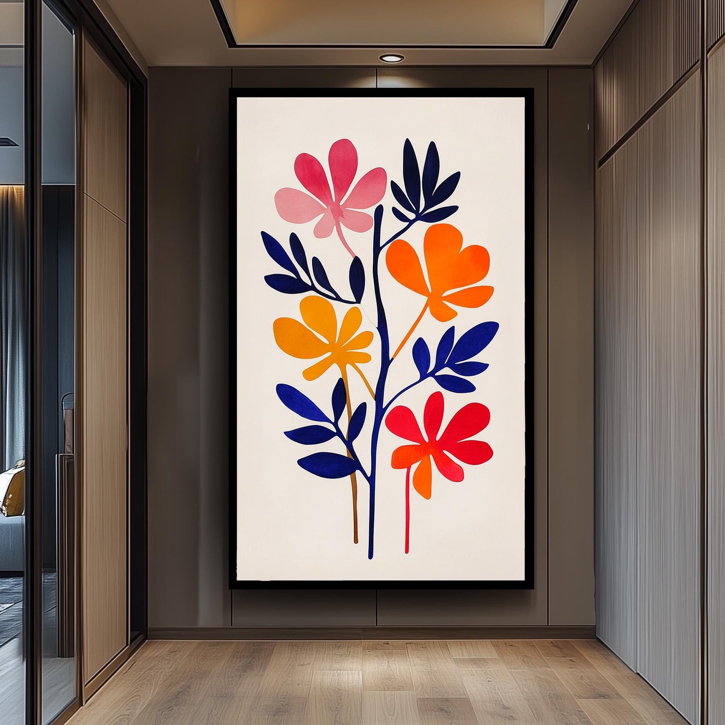 Matisse Floral Canvas Print: Abstract Botanical Art