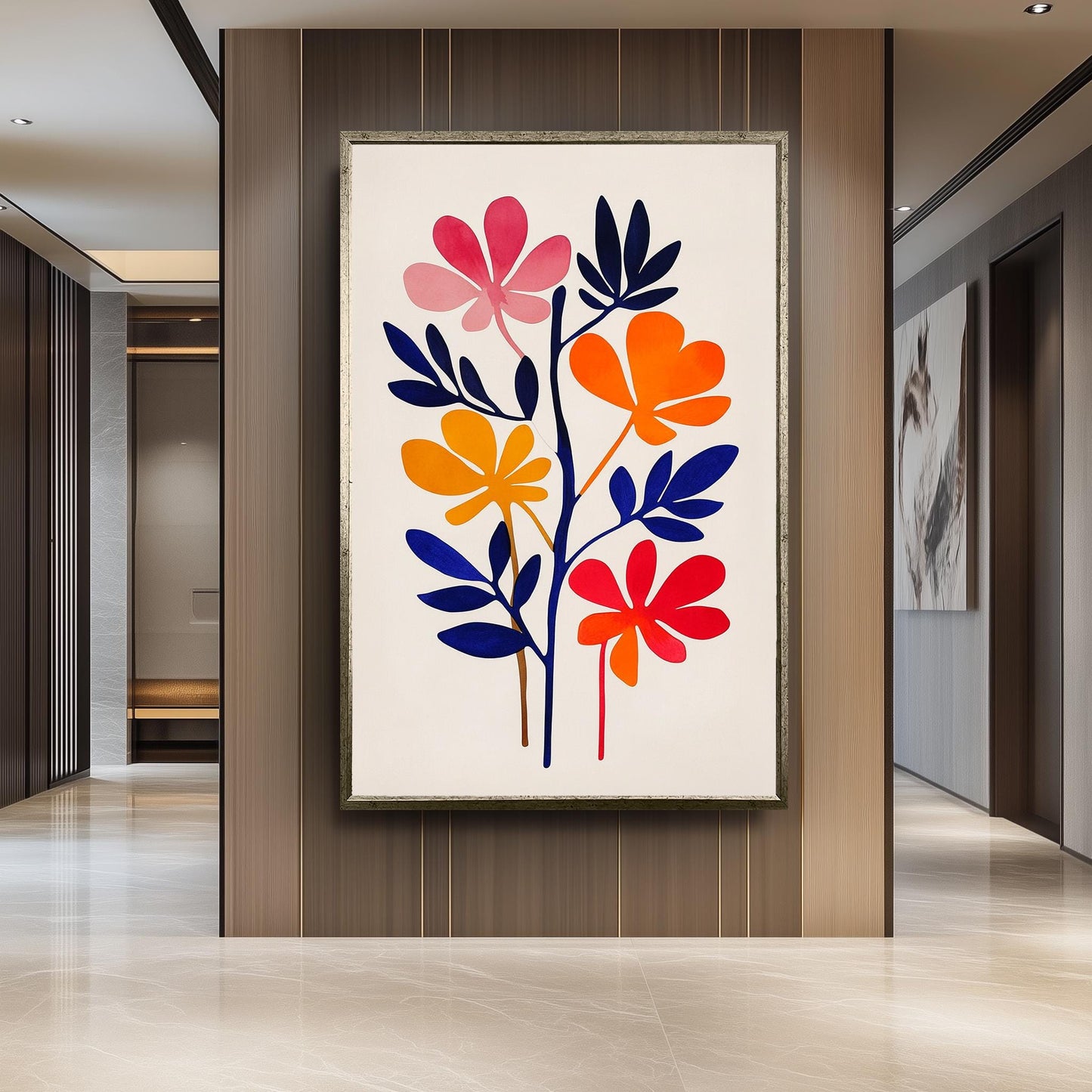 Matisse Floral Canvas Print: Abstract Botanical Art