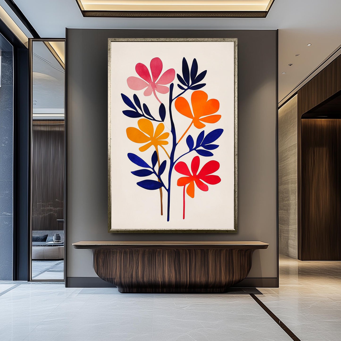Matisse Floral Canvas Print: Abstract Botanical Art