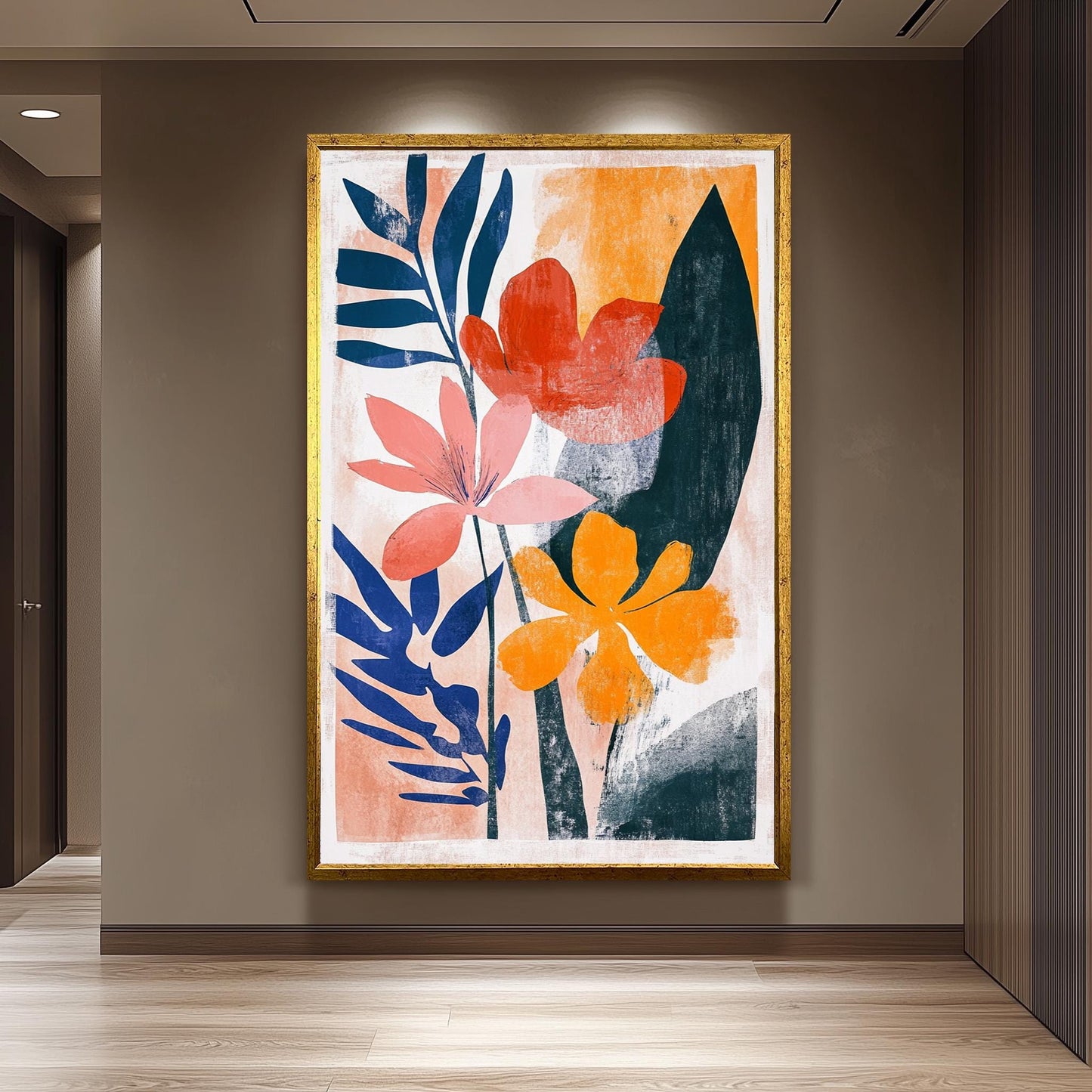 Matisse Inspired Floral Print: Abstract Botanical Wall Art
