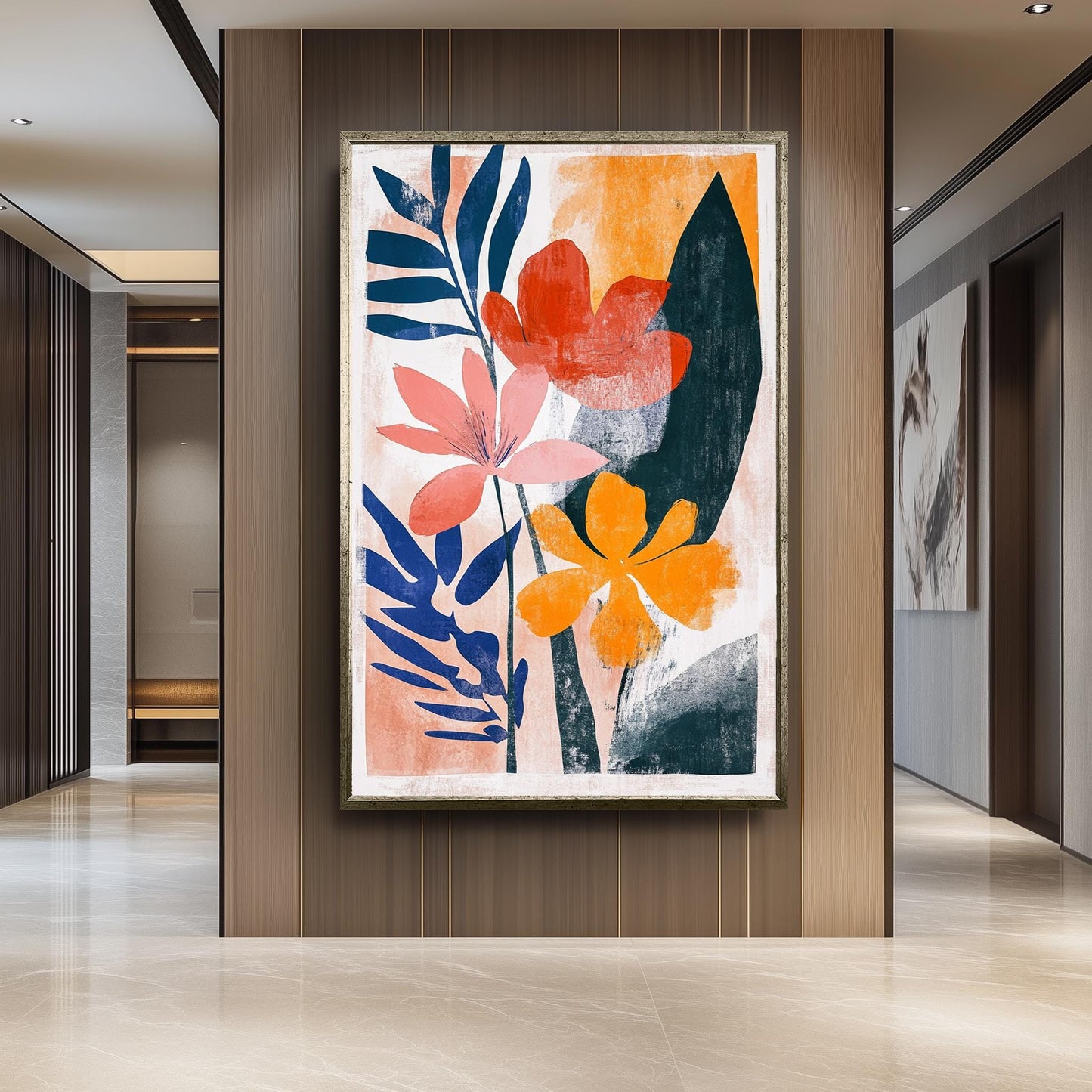 Matisse Inspired Floral Print: Abstract Botanical Wall Art