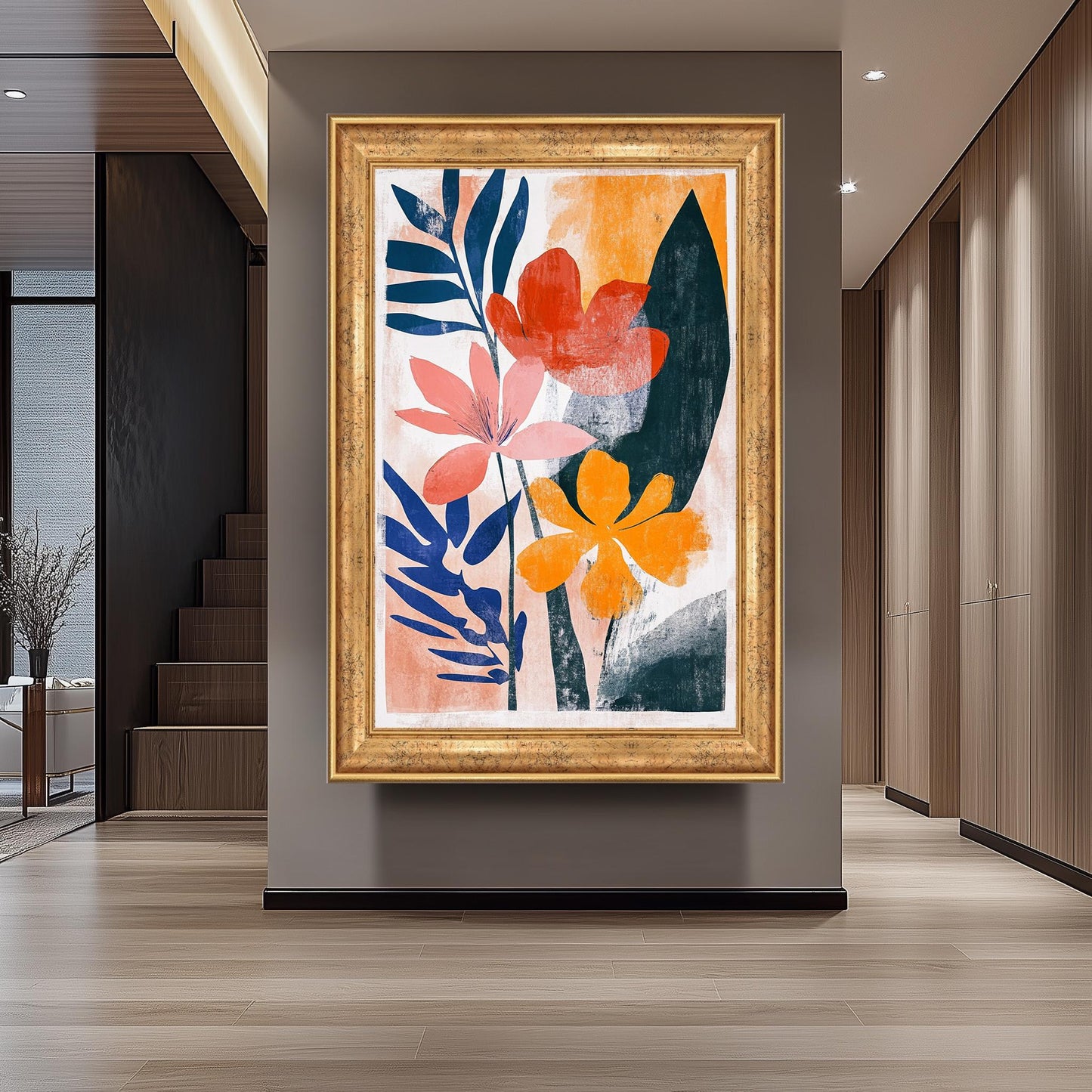 Matisse Inspired Floral Print: Abstract Botanical Wall Art