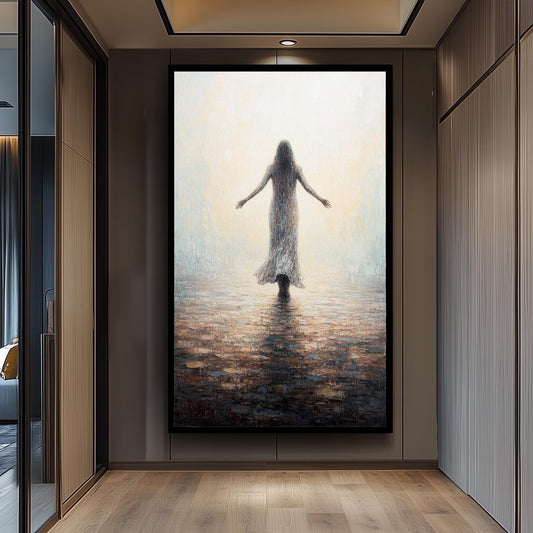 Impressionist Jesus Canvas Art: Abstract Christian Home Decor