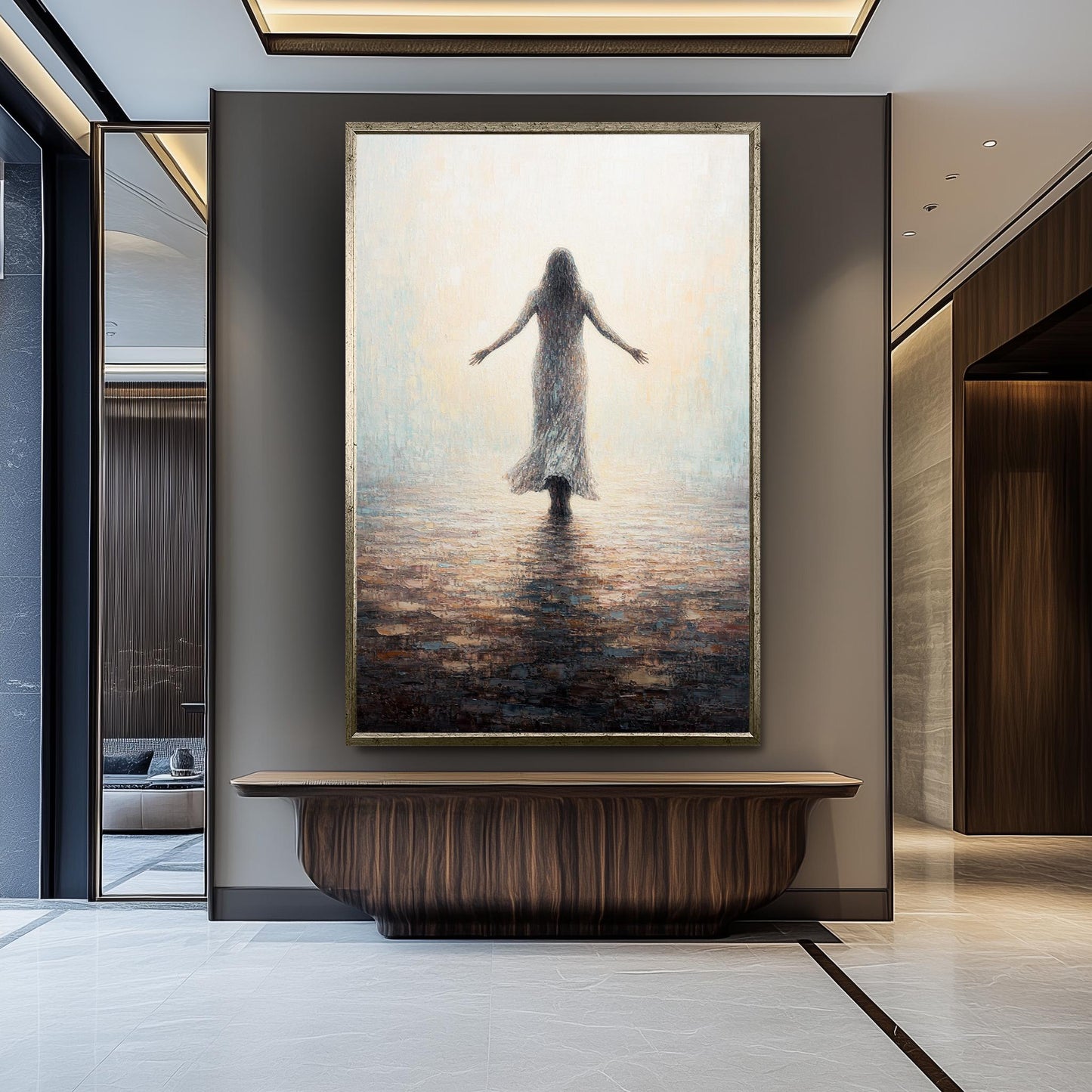 Impressionist Jesus Canvas Art: Abstract Christian Home Decor