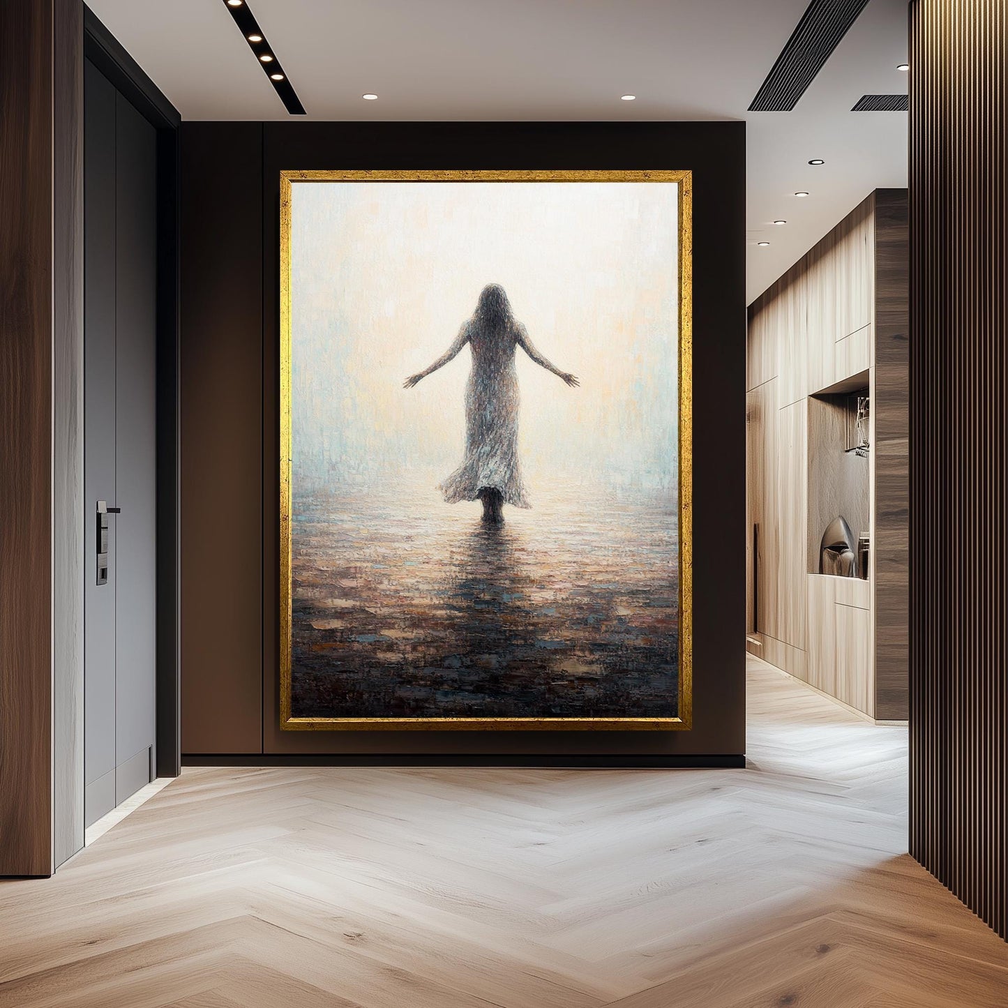 Impressionist Jesus Canvas Art: Abstract Christian Home Decor