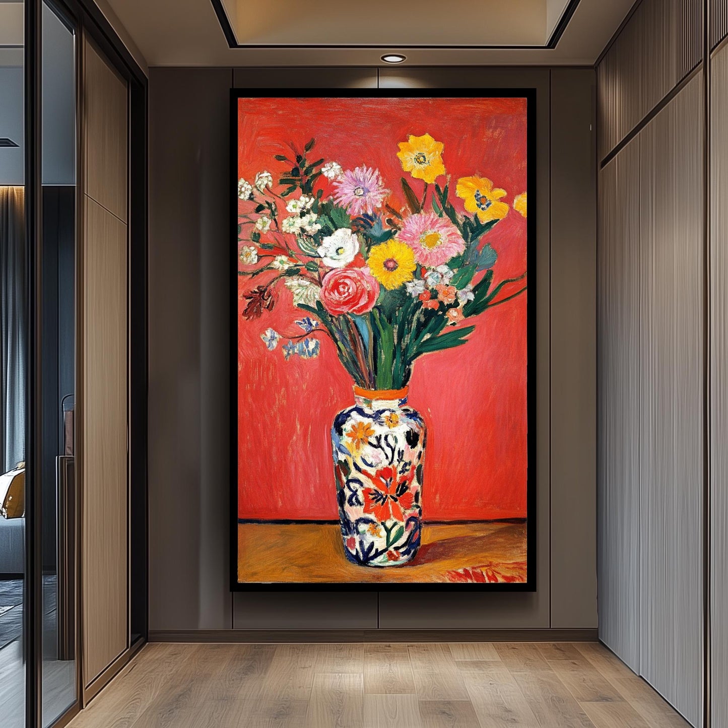 Matisse Style Floral Print: Wildflower Still Life Painting