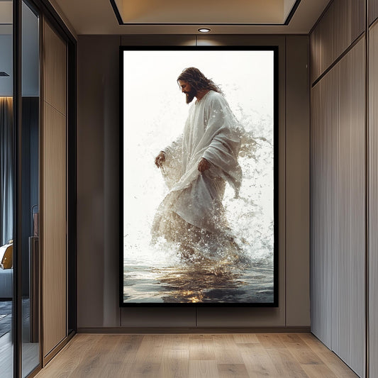 Jesus Walking on Water Canvas Print: Christian Home Decor