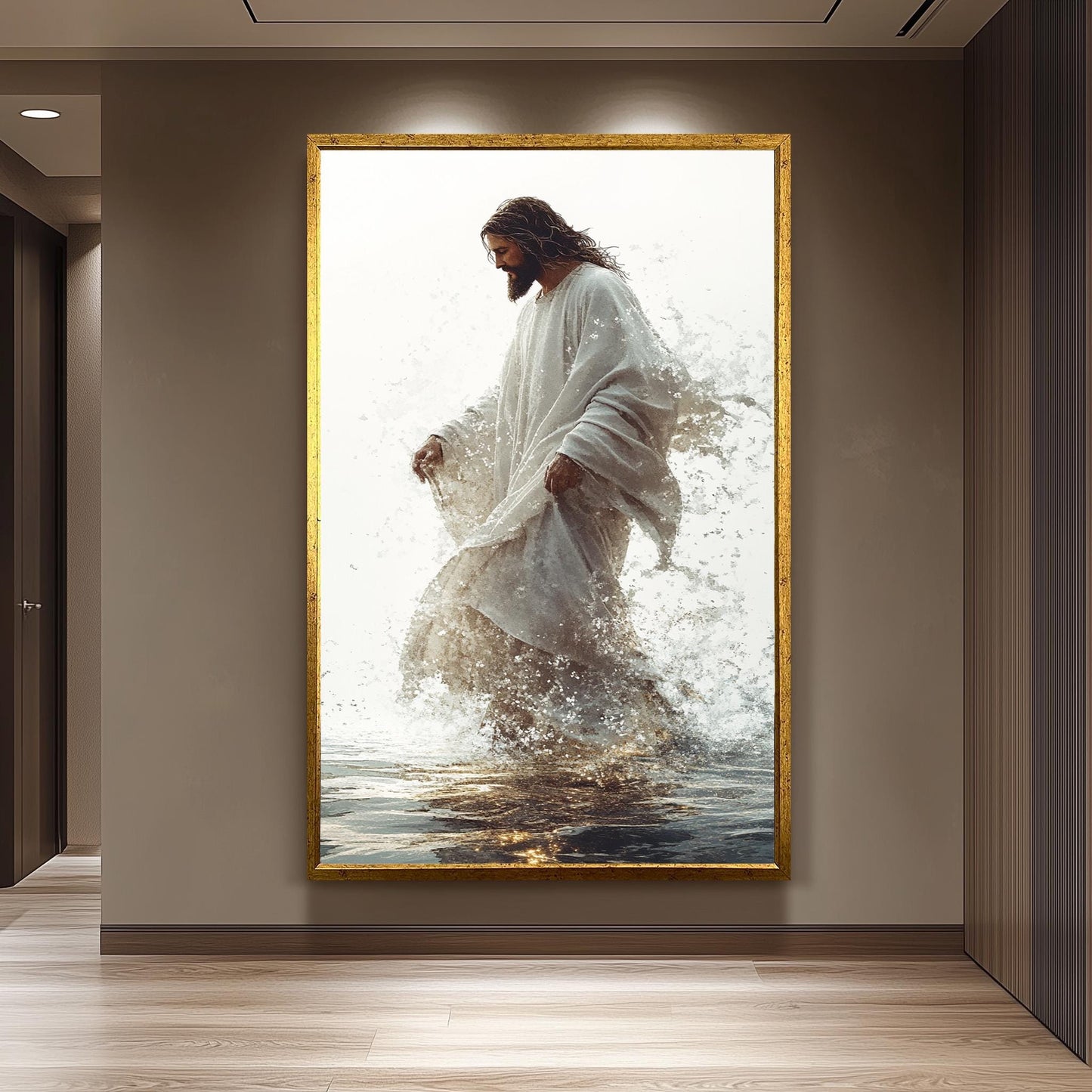 Jesus Walking on Water Canvas Print: Christian Home Decor