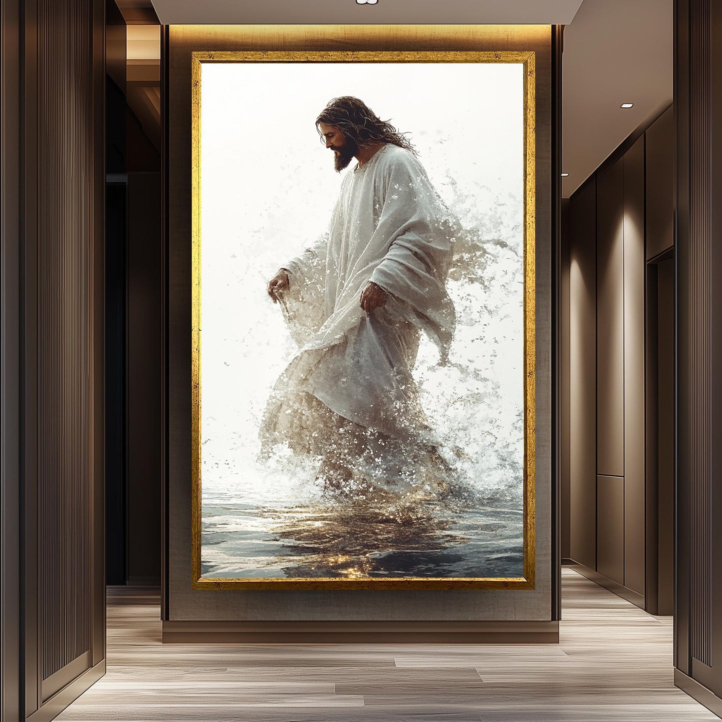 Jesus Walking on Water Canvas Print: Christian Home Decor