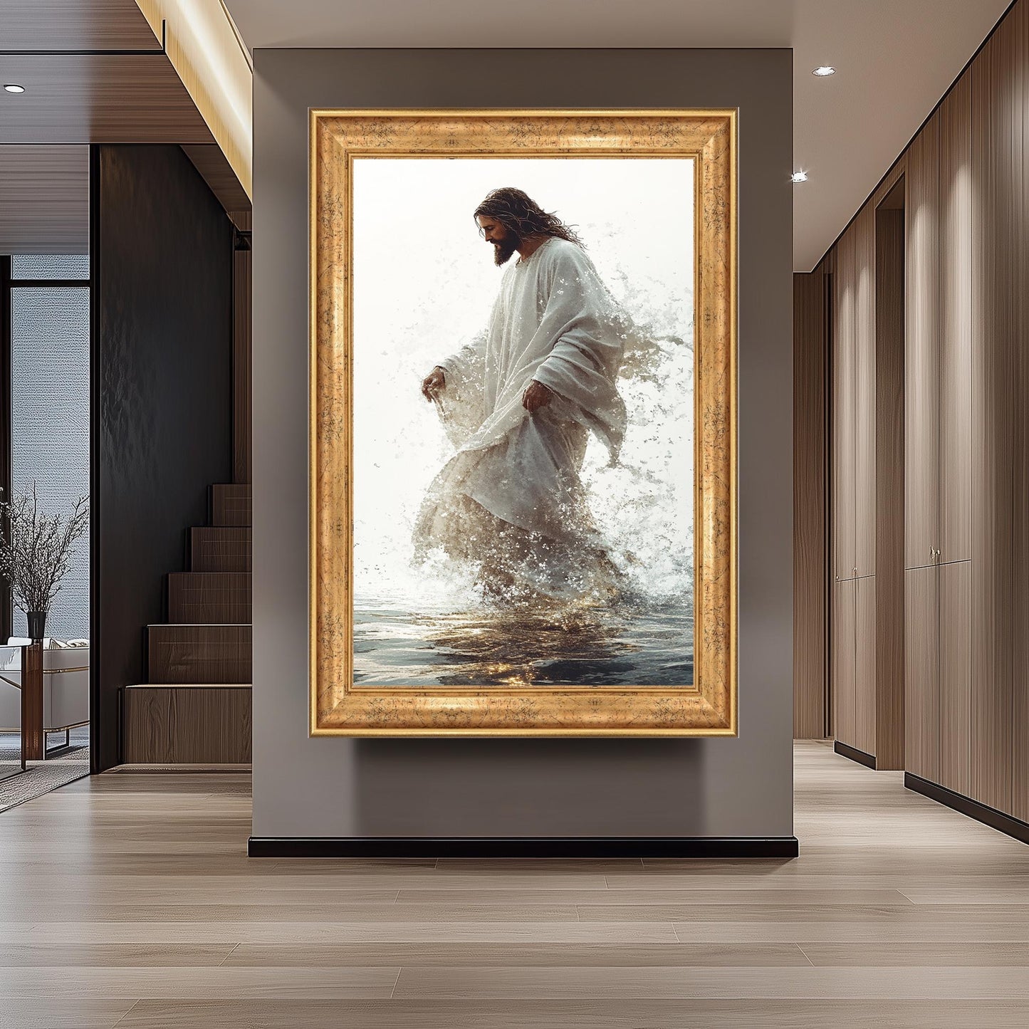 Jesus Walking on Water Canvas Print: Christian Home Decor