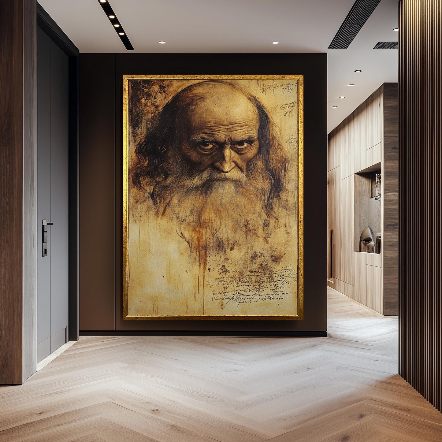 Da Vinci Style Portrait Art Print: Renaissance Home Decor