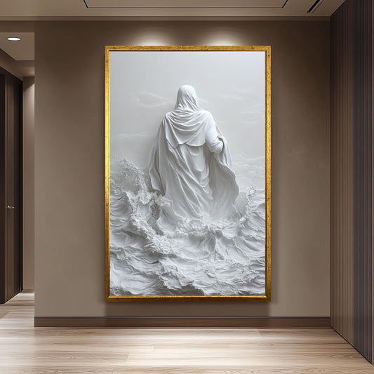 3D Jesus Walking on Water Canvas: Christian Home Decor