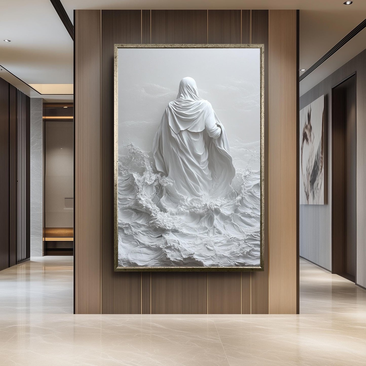 3D Jesus Walking on Water Canvas: Christian Home Decor