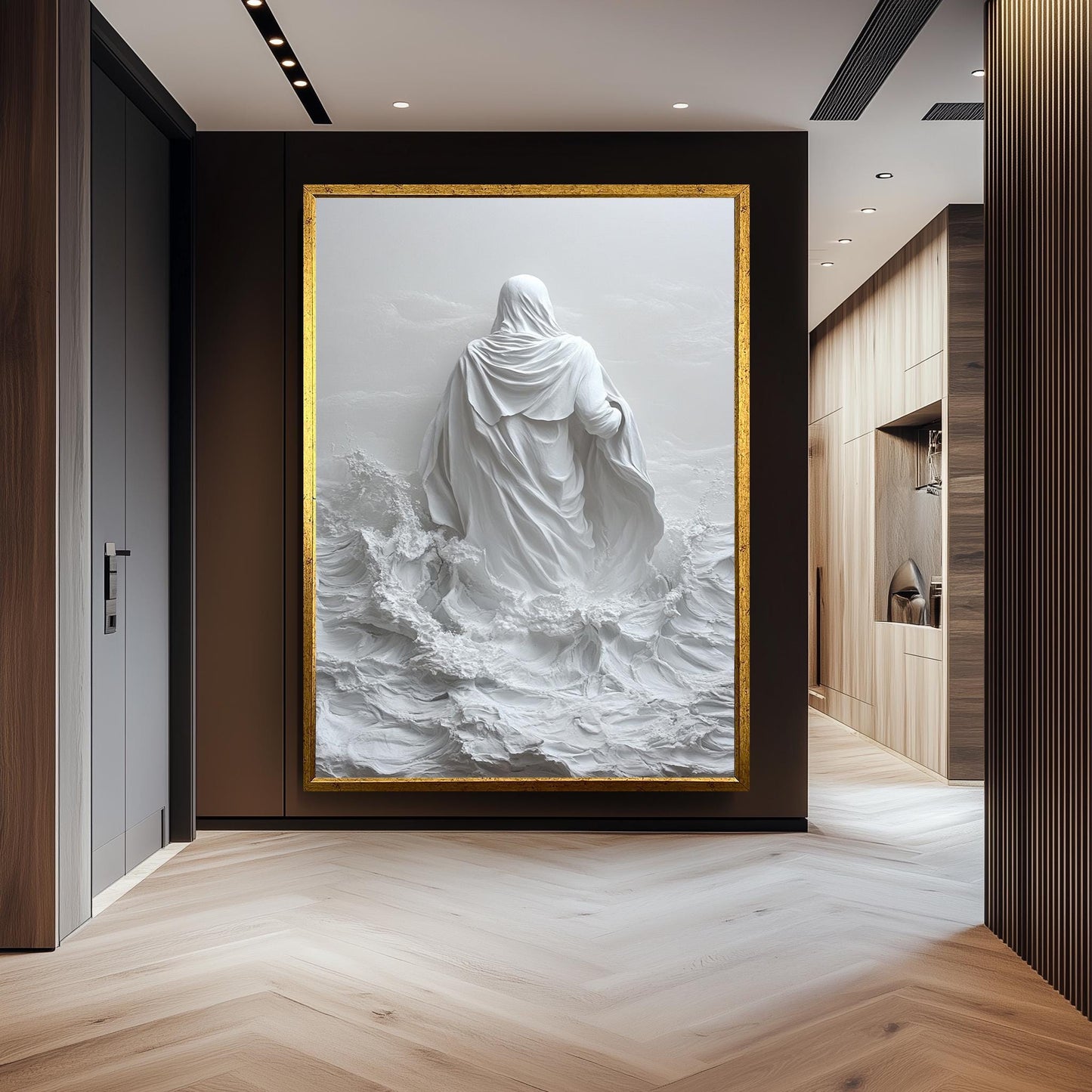 3D Jesus Walking on Water Canvas: Christian Home Decor