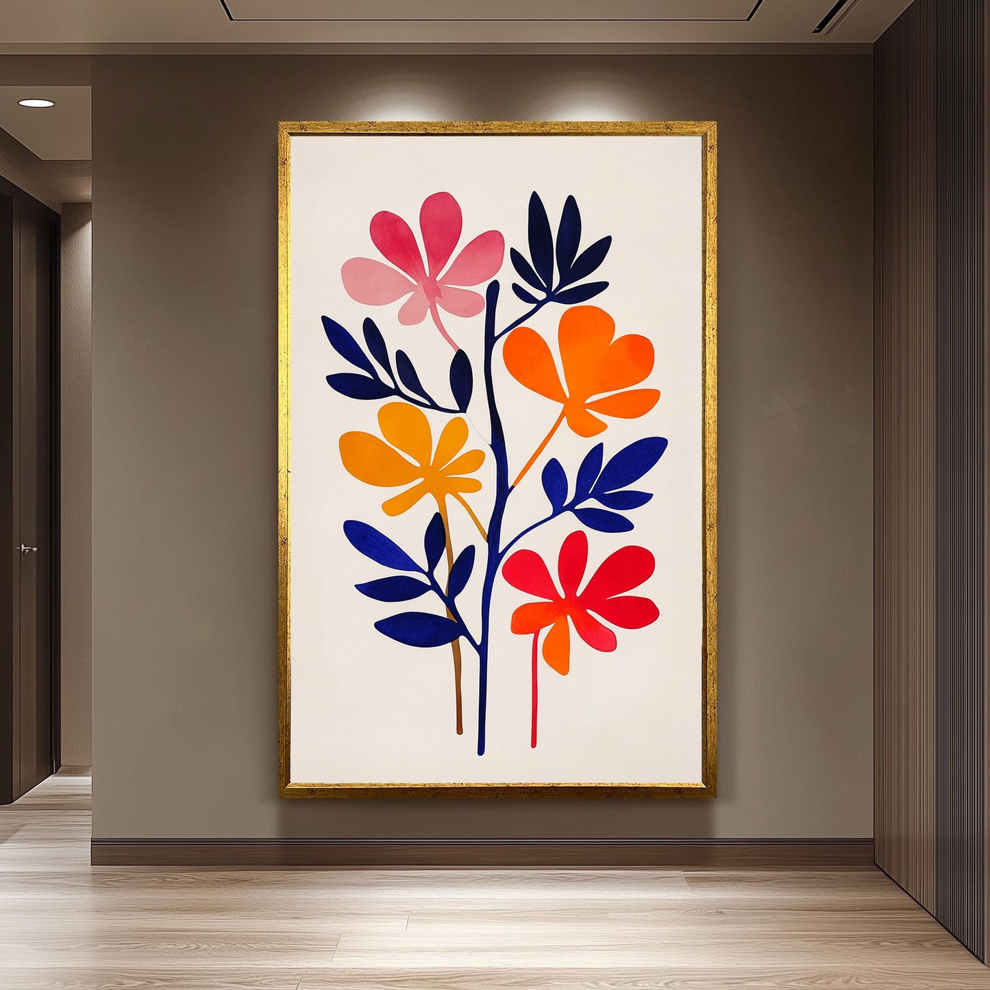 Matisse Floral Canvas Print: Abstract Botanical Art