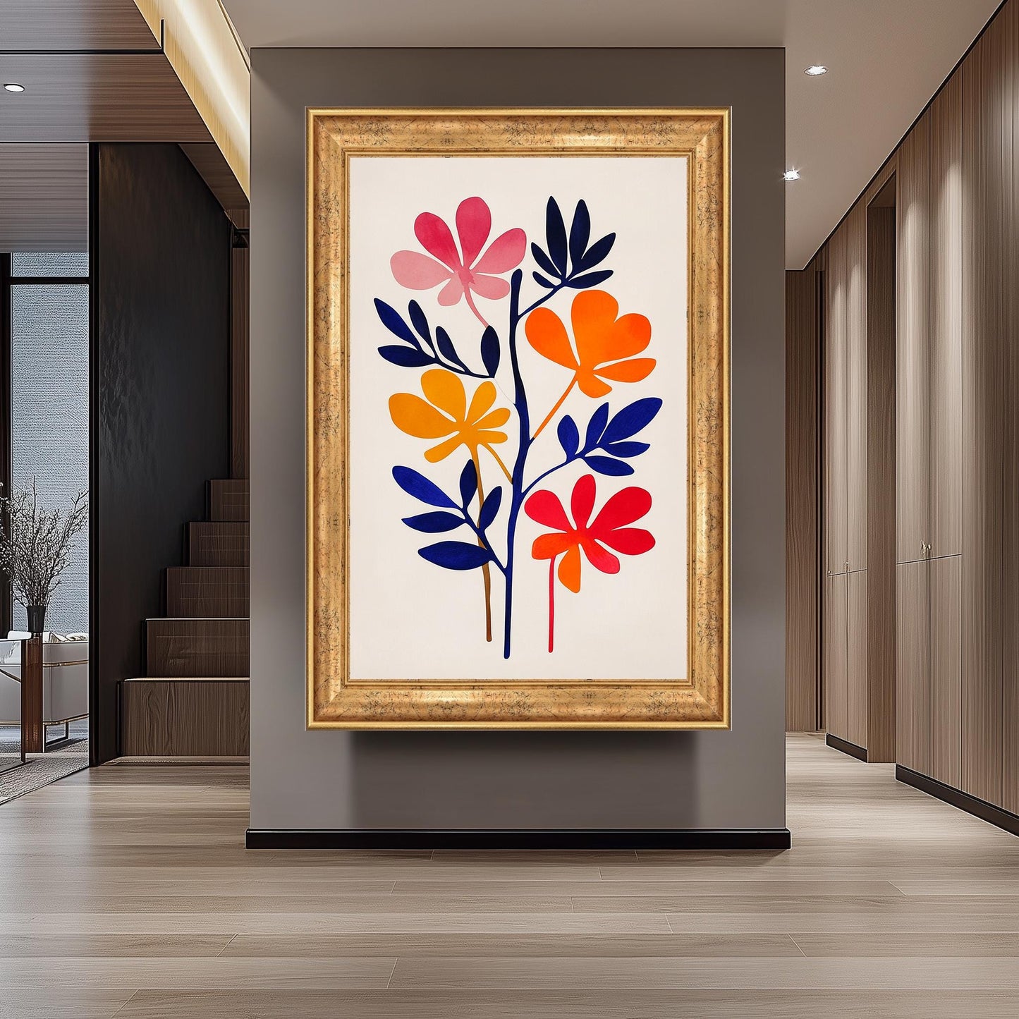 Matisse Floral Canvas Print: Abstract Botanical Art