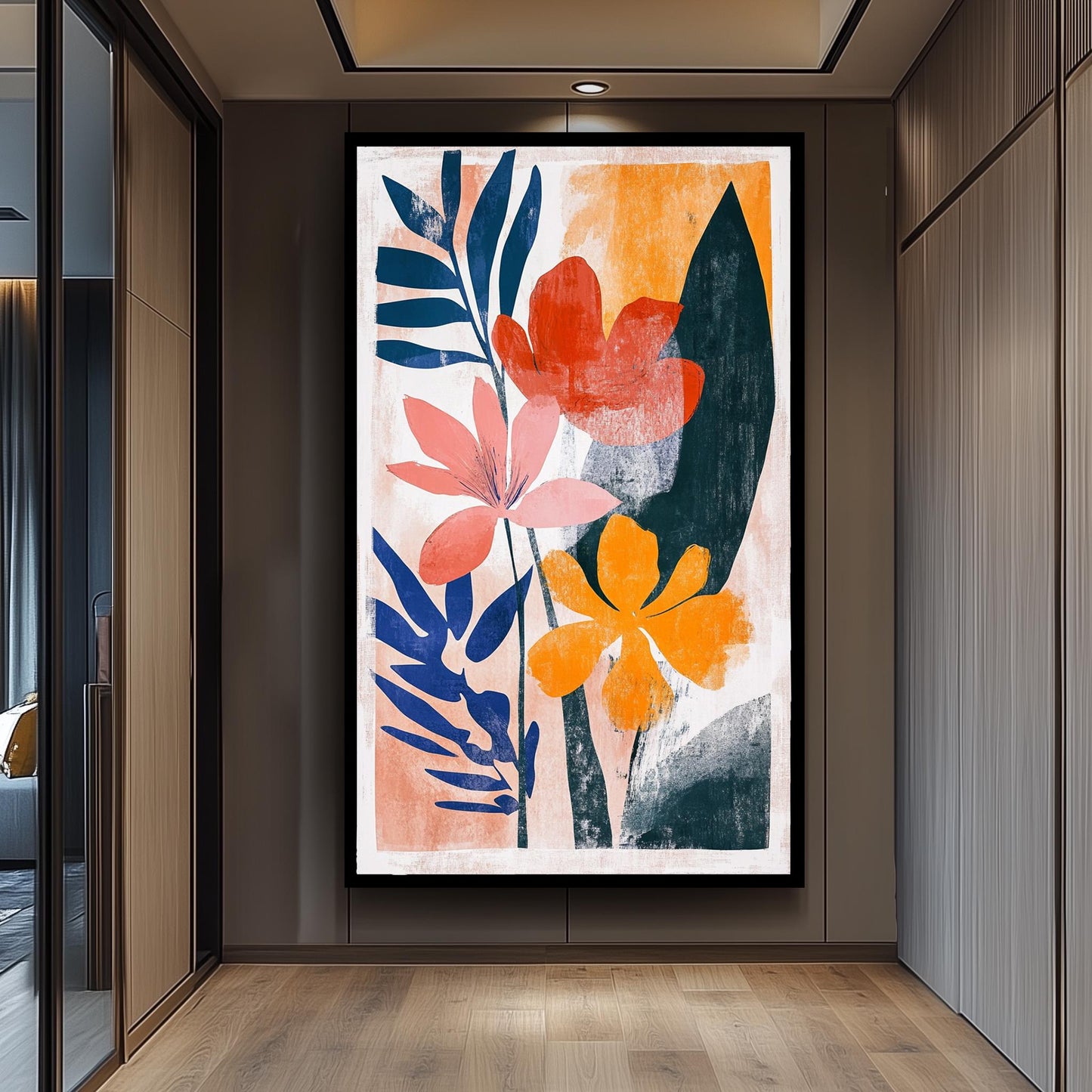 Matisse Inspired Floral Print: Abstract Botanical Wall Art