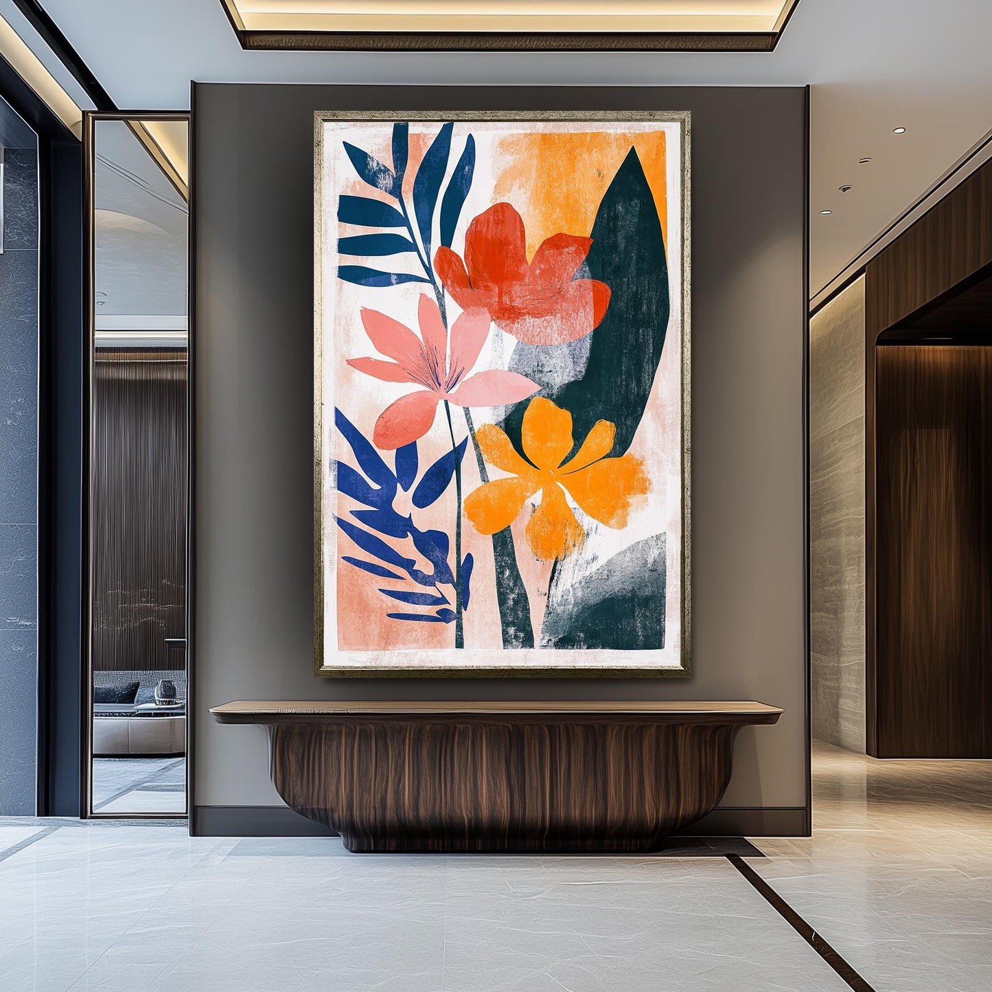 Matisse Inspired Floral Print: Abstract Botanical Wall Art