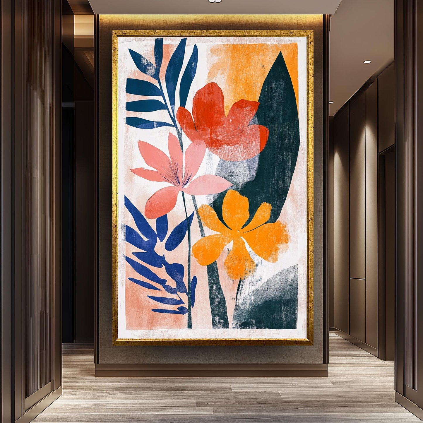 Matisse Inspired Floral Print: Abstract Botanical Wall Art