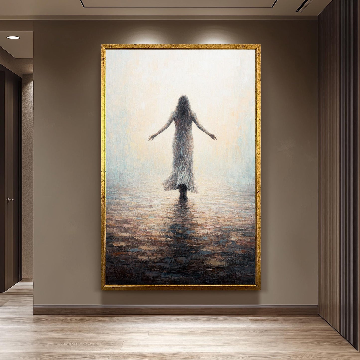 Impressionist Jesus Canvas Art: Abstract Christian Home Decor