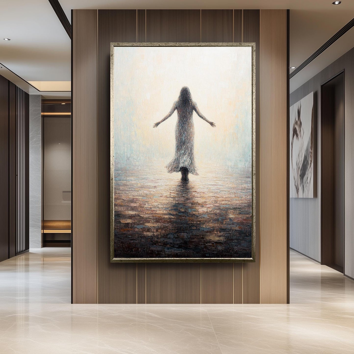 Impressionist Jesus Canvas Art: Abstract Christian Home Decor
