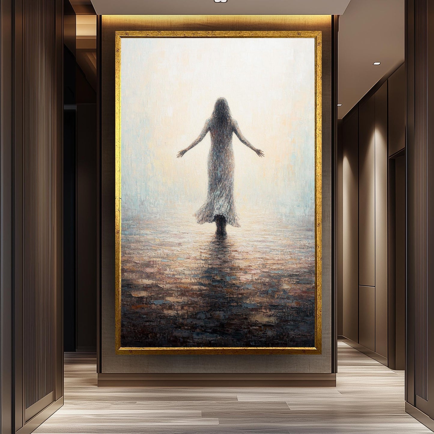 Impressionist Jesus Canvas Art: Abstract Christian Home Decor