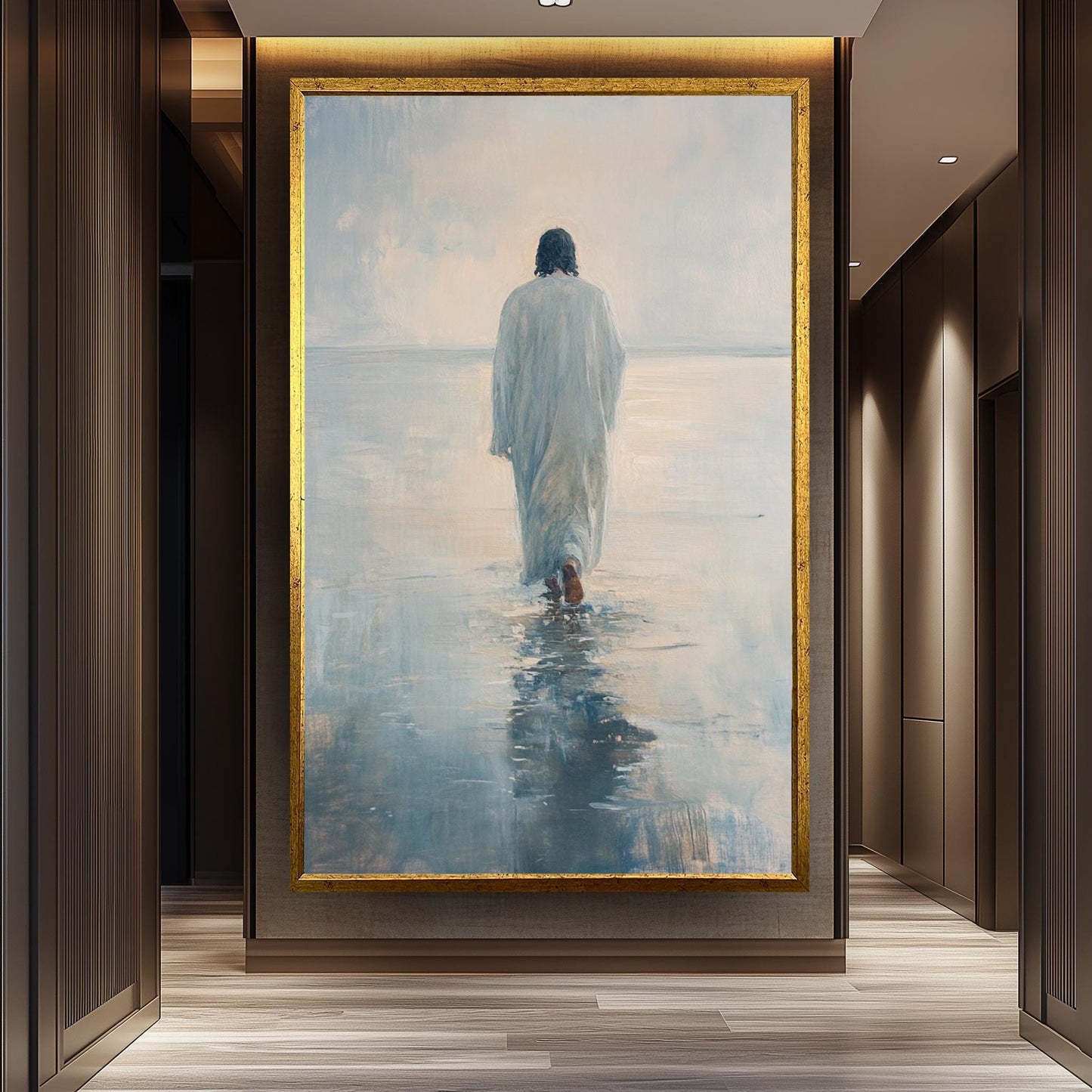 Jesus Walking on Water Print: Impressionist Christian Home Decor