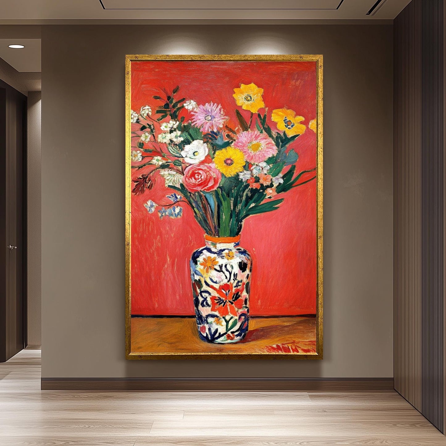 Matisse Style Floral Print: Wildflower Still Life Painting