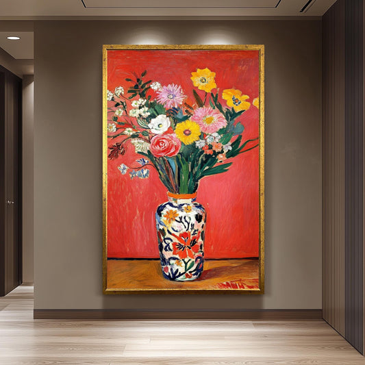 Matisse Style Floral Print: Wildflower Still Life Painting