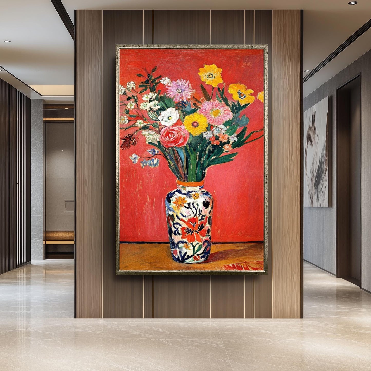 Matisse Style Floral Print: Wildflower Still Life Painting