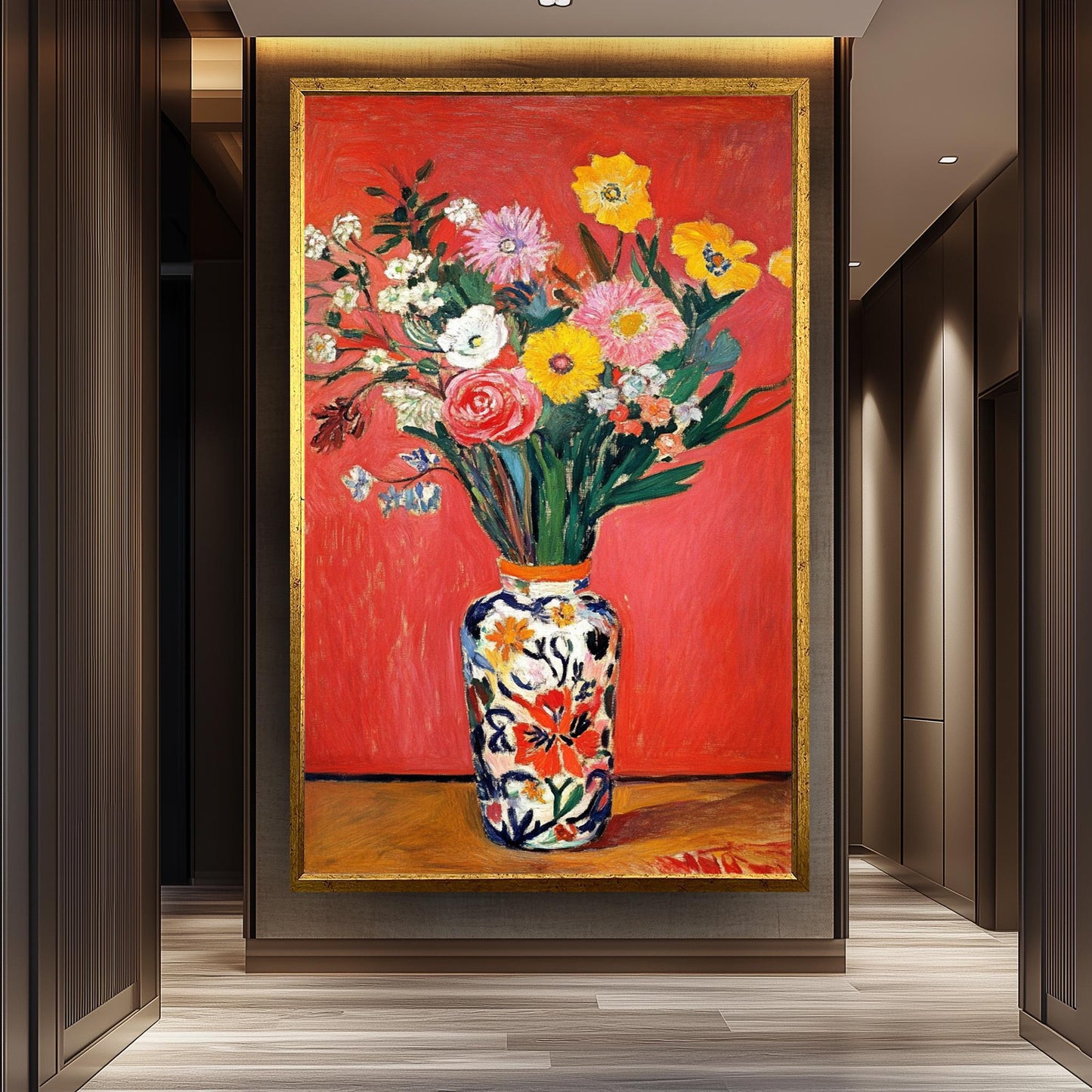 Matisse Style Floral Print: Wildflower Still Life Painting