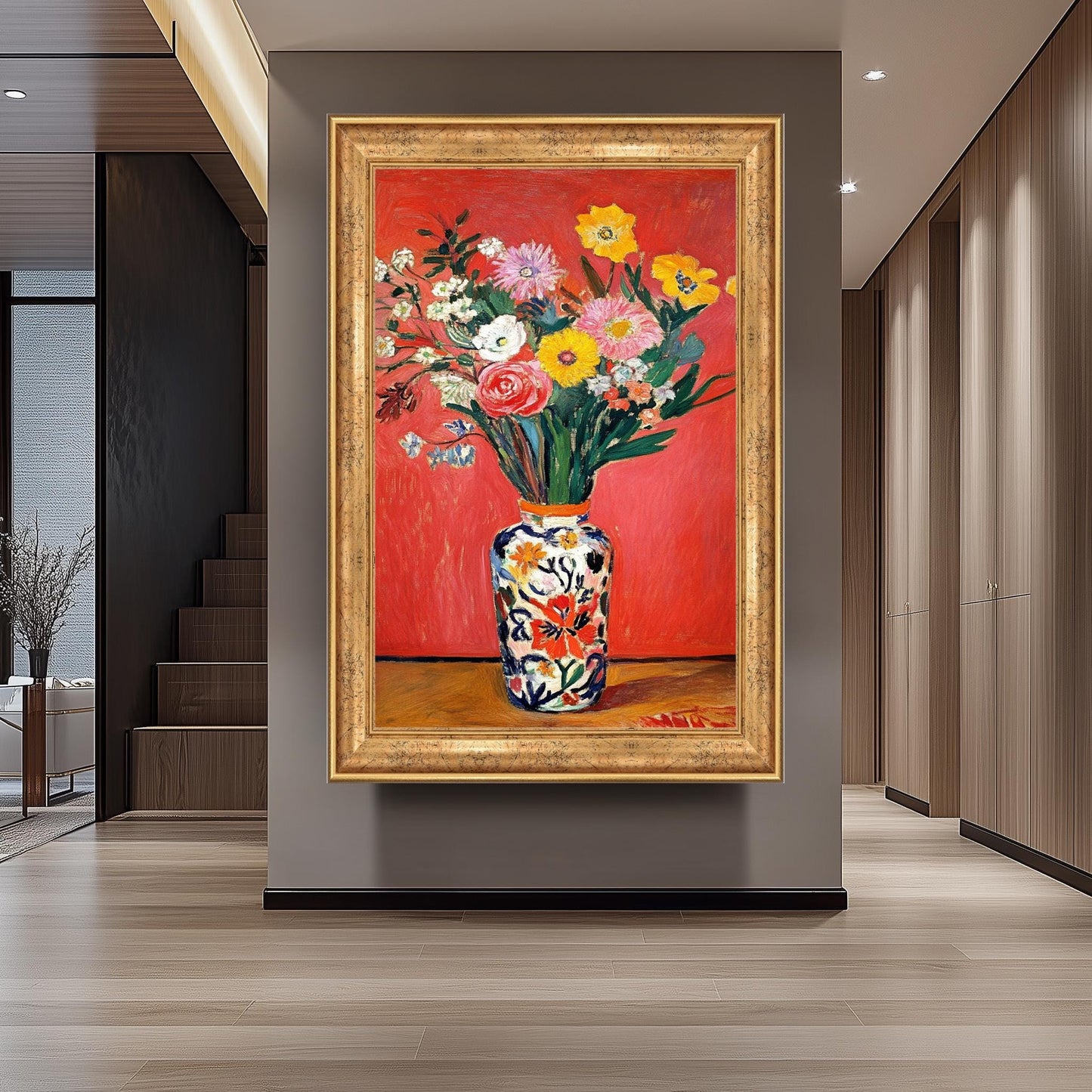 Matisse Style Floral Print: Wildflower Still Life Painting