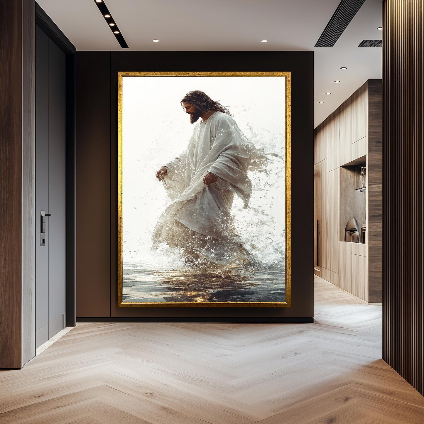 Jesus Walking on Water Canvas Print: Christian Home Decor