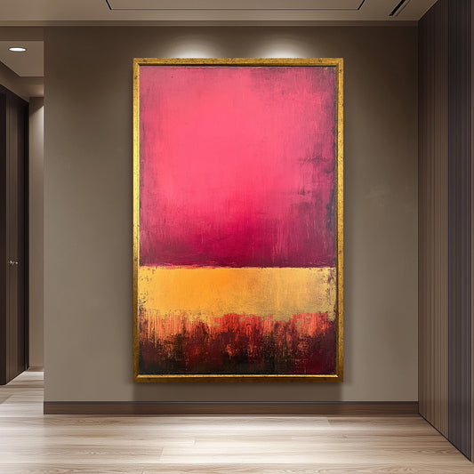 Rothko Inspired Red and Gold Abstract Canvas Print